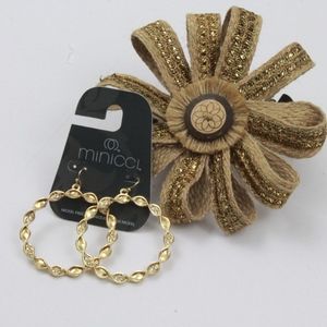 Miniccl Hoop earrings with rhinestones